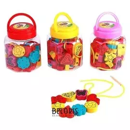 Шнуровка в банке Цветы фигуры сердца