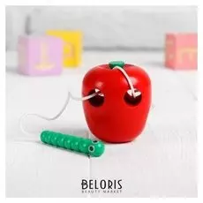 Шнуровка Яблочко с червячком