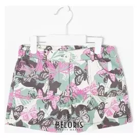 Шорты для девочки, цвет малиновый, принт камуфляж, рост 116 см (6 лет)