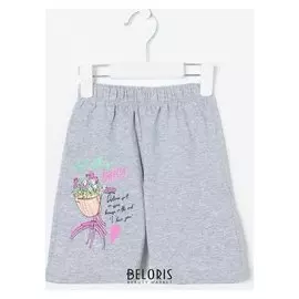 Шорты для девочки, цвет меланж, рост 86 см (1,5 года)