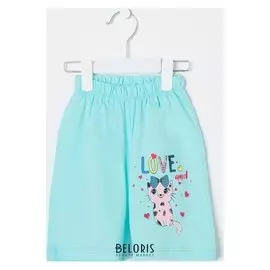 Шорты для девочки, цвет светло-бирюзовый, рост 92 см (2 года)
