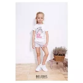 Шорты для девочки Kaftan "Happy2" р.34 (122-128), серый