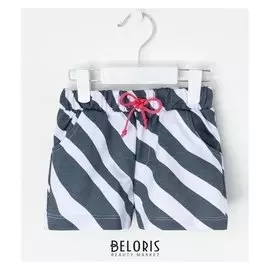 Шорты для девочки Kaftan "Safari 1" р.30 (98-104), чёрный/белый