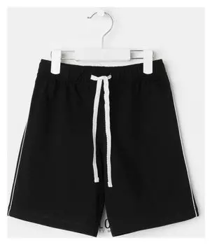 Шорты для мальчика, цвет чёрный, рост 122 см (64)