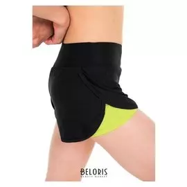 Шорты двойные «Гудвин», размер 40, цвет чёрный/лимонный