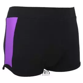 Шорты с лампасами, размер 30, цвет чёрный-фиолет