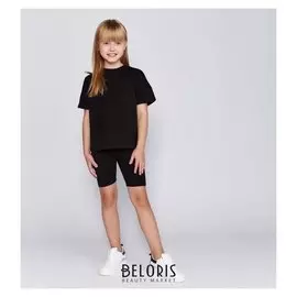 Шорты (Велосипедки) для девочки Minaku цвет чёрный, рост 146