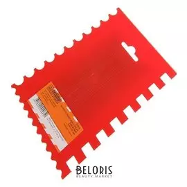 Шпатель для клея "Дельта", 170х110 мм, зубчатый, пластик