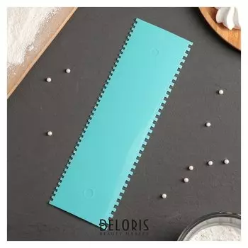 Шпатель кондитерский, двойной «Полосы», 25,5×7,5×0,3 см