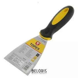 Шпатель малярный Topex, 75 мм, нержавеющая сталь, двухкомпонентная ручка