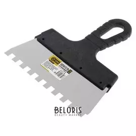 Шпатель ON 02-11-200, 200 мм, зуб 10 мм, нержавеющая сталь, ручка пластик