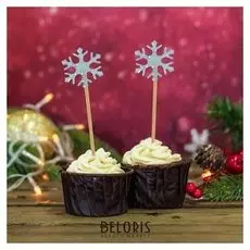 Шпажки «Снежинка», набор 6 шт.