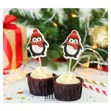 Шпажки «Весёлый пингвинчик», набор 12 шт.