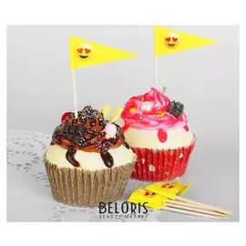 Шпажки «Влюблённый смайлик», набор 24 шт.