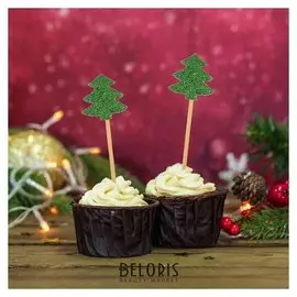 Шпажки «Зелёная ёлочка», набор 6 шт.