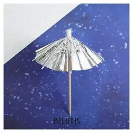 Шпажки «Зонтик», набор 12 шт., цвет серебряный