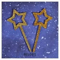 Шпажки «Звезда», акрил, набор 2 шт.