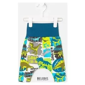 Штанишки детские, цвет зелёный/динозавры, рост 56-62 см