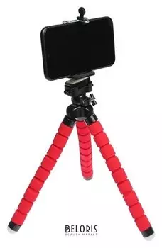 Штатив Luazon настольный, для телефона, гибкие ножки, 26 см, красный