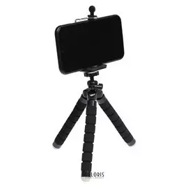 Штатив Luazon настольный, для телефона, гибкие ножки, высота 17 см, чёрный