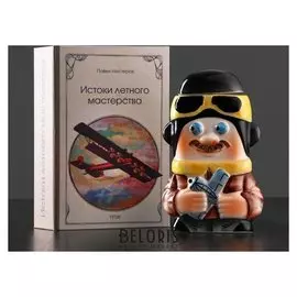 Штоф фарфоровый «Пилот», 0.5 л, в упаковке книге