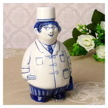 Штоф «Не болит», 0,25 л, 14,5 см, гжель