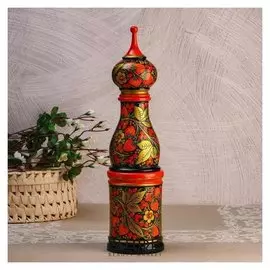 Штоф универсальный для водки и шампанского, 0,5 л., 44х11,5 см, хохлома