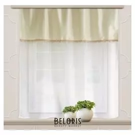 Штора для кухни адриатика 1 комби 135х180 см, молочный, пэ 100%