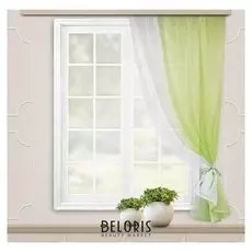 Штора для кухни лаура 140х160 см, зеленый, левая, пэ 100%