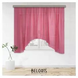 Штора для кухни вуаль-однотонная арка 285х160 см