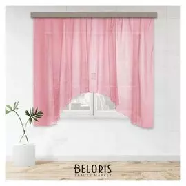 Штора для кухни вуаль-однотонная арка 285х160 см