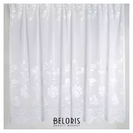 Штора м488б на шторной ленте 245х165 см, белый, пэ 100%