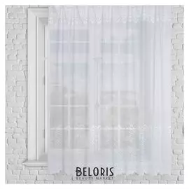 Штора м492б на шторной ленте 245х165 см, белый, пэ 100%
