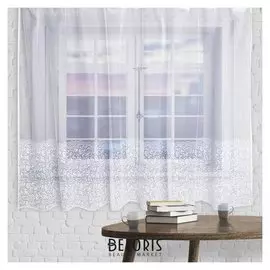 Штора на шторной ленте т833 155х270 см, белый, п/э 100%