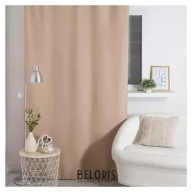 Штора портьерная Blackout Derby 031 DRP Т 140х270 см, песочно-бежевый, пэ 100%