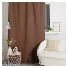 Штора портьерная Blackout Derby 038 DRP T 140х270 см, шоколад, пэ 100%