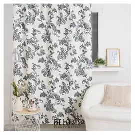 Штора портьерная Blackout Rodos DRP T 160х270 см, кремово-серый, пэ 100%