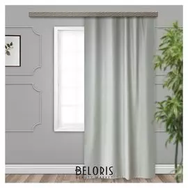 Штора портьерная "Матовый" блэкаут 135х260 см, серый, пэ 100%