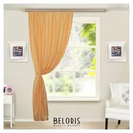 Штора портьерная тергалет 140х260 см, золото, 100% п/э