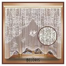 Штора тюль 305х160 см,(Без шторной ленты) цв.белый, 100% п/э арт.09с6405-г50