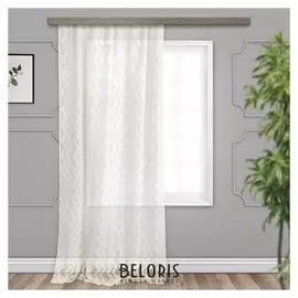 Штора тюль лен деворе бесконечность Jyb006 500х275 см, молочный, пэ 100%