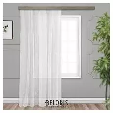 Штора тюль с вышивкой цветок 150х275 см, белый, пэ 100%