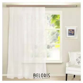 Штора вуаль однотонная 290х260 см, цвет белый
