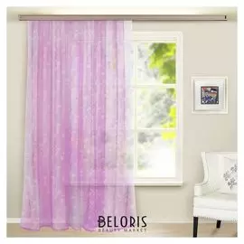 Штора вуаль с тиснением 140х260 см, сирень, пэ 100%