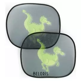 Шторка боковая на присосках Autovirazh, 44 х 38 см, набор 2 шт.