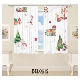 Шторы для кухни, размер 145х160 см - 2 шт