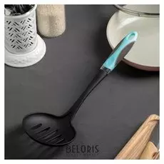 Шумовка "Зефир" 34 см, цвет серо-голубой