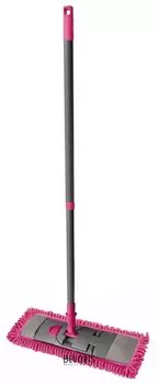 Швабра с флаундером 40 см, телескопический черенок 130 см, еврорезьба, МОП микрофибра (тип К), YORK "Salsa"