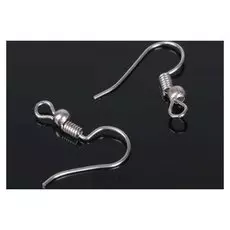 Швензы-крючки с бусиной (Набор 5 пар), цвет серебро