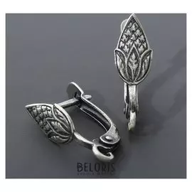 Швензы родированные "Бутон", цвет серебро